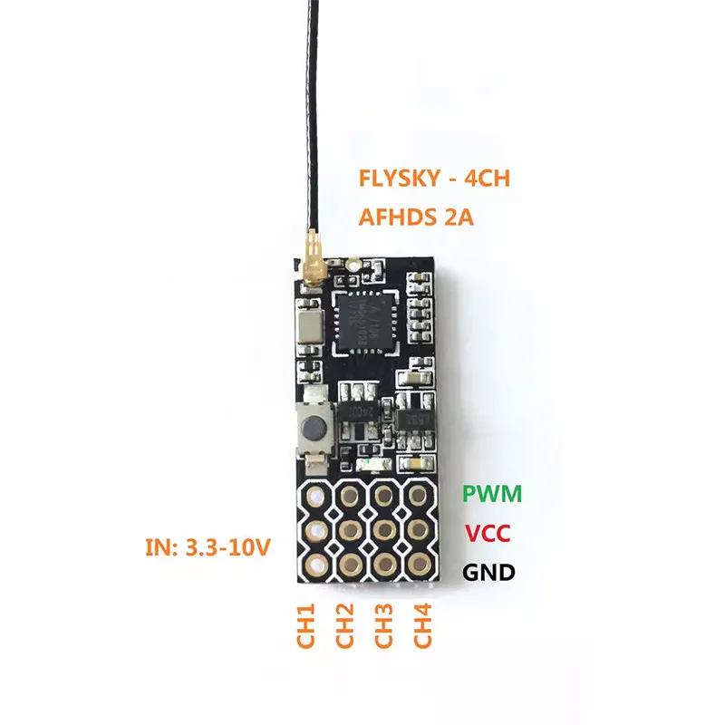 FS2A-4CH receiver PWM four channel 4-channel receiver fixed wing FPV RC UAV model aircraft