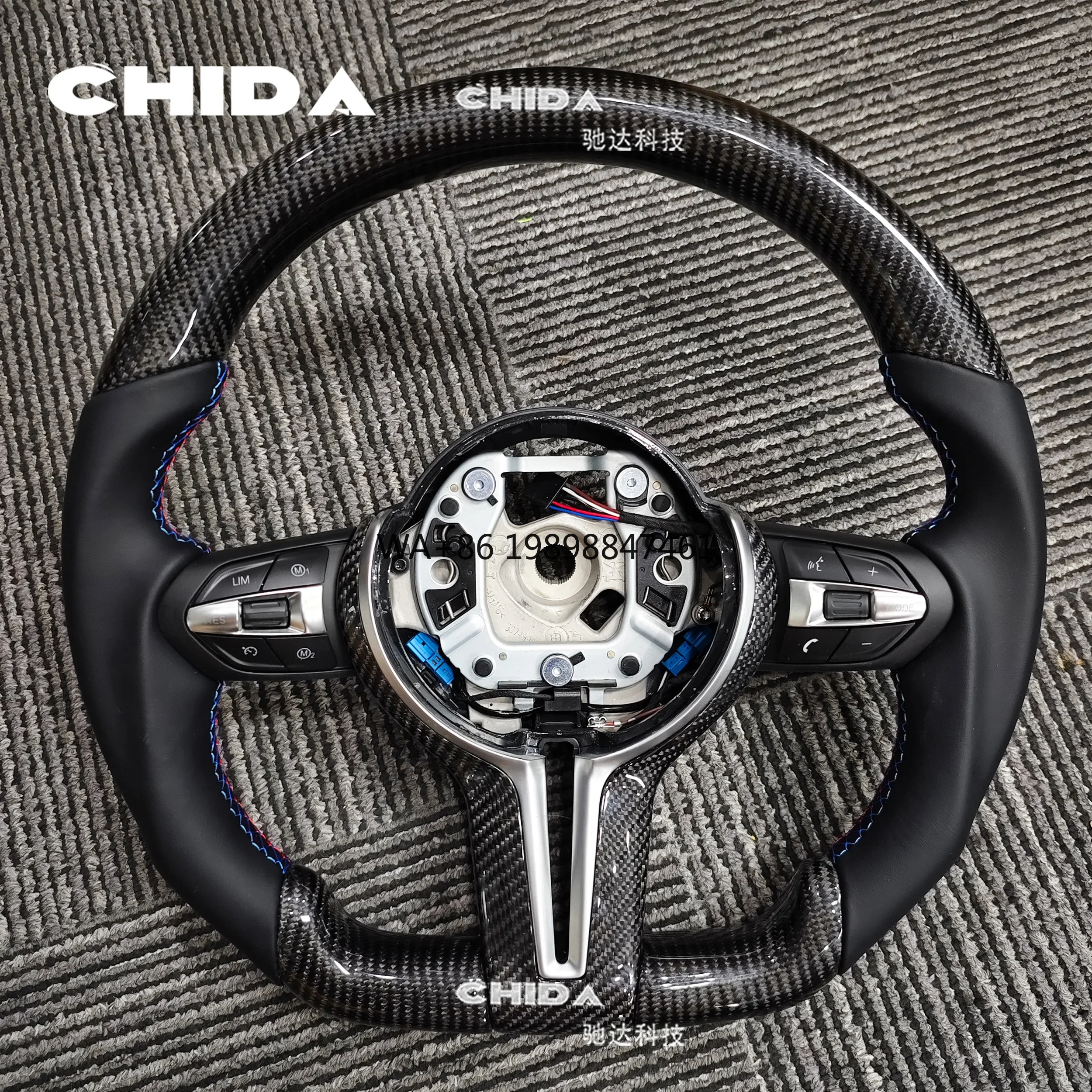 

High Quality B-M-W M2 M3 M4 M5 M6 X5M Sports Steering Wheel Carbon Fiber Leather Compatible F30 F10 F20 F35 F22 F18 F07 F01 E90