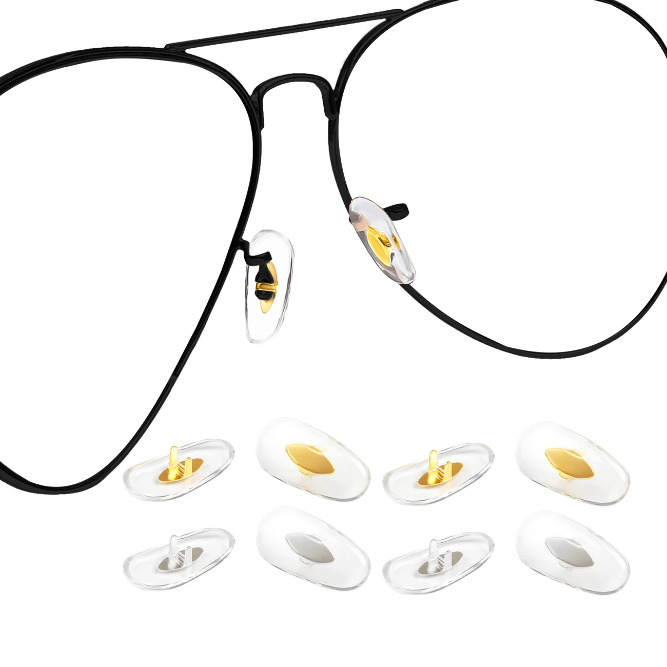 Value Pack Universal Nose Pads Nosepiece Replacement for Ray-Ban RB3025 RB3044 RB3261 RB3445 RB3478 Eyeglasses