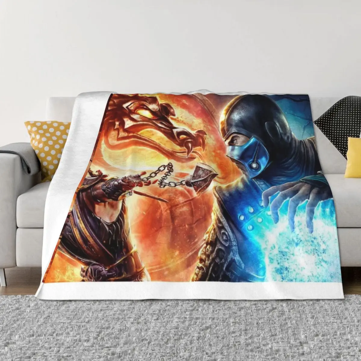 

Mortal Kombat Throw Blanket Weighted Custom Bed Fashionable Giant Sofa Blankets