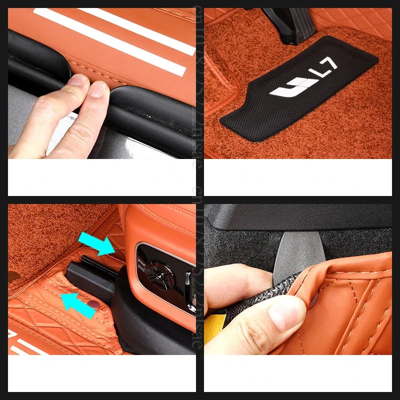 For Lixiang LI L7 L9 2024 Accessories Customized Car Foot Mats Waterproof Car Floor Mats Dirt-proof Vehicle Supplies