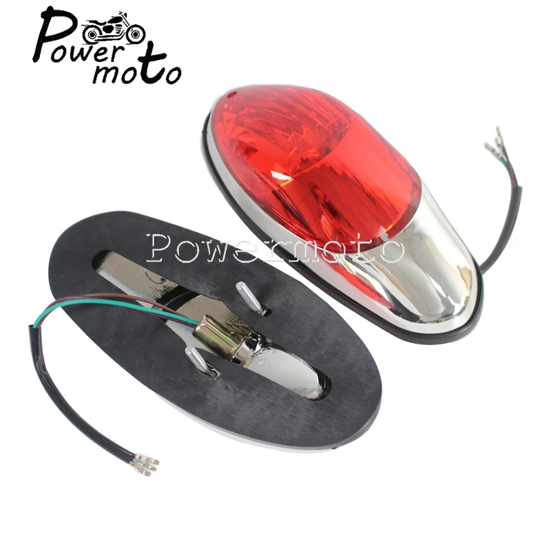 2PCs Motorcycle Tail Brake Stop Lamp Red Auxiliary Rear Light For Harley Honda Yamaha Suzuki Kawasaki Chopper Cruiser Cafe Racer