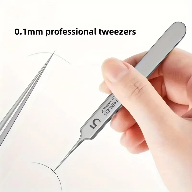 Fine Tip Stainless Steel Acne Clip, Acne Removal Tweezers, Facial Blackhead Extraction Facial Cleansing Skin Care Tools C653