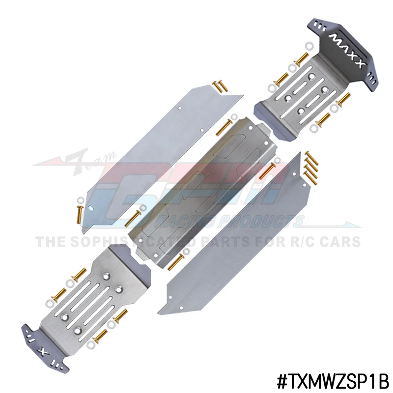 GPM Stainless Steel Chassis Protection Plate For TRAXXAS 1/10 Maxx W/Widemaxx