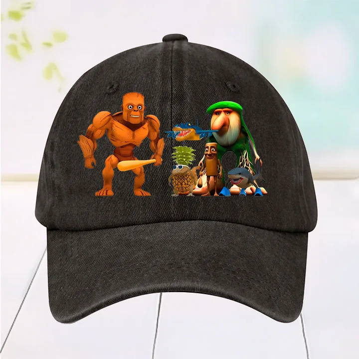 

Italian Brainrot Washed Baseball Cap Breathable Cotton Sunshade Hat Cartoon Anime Pattern Versatile Hat Children's Birthday Gift