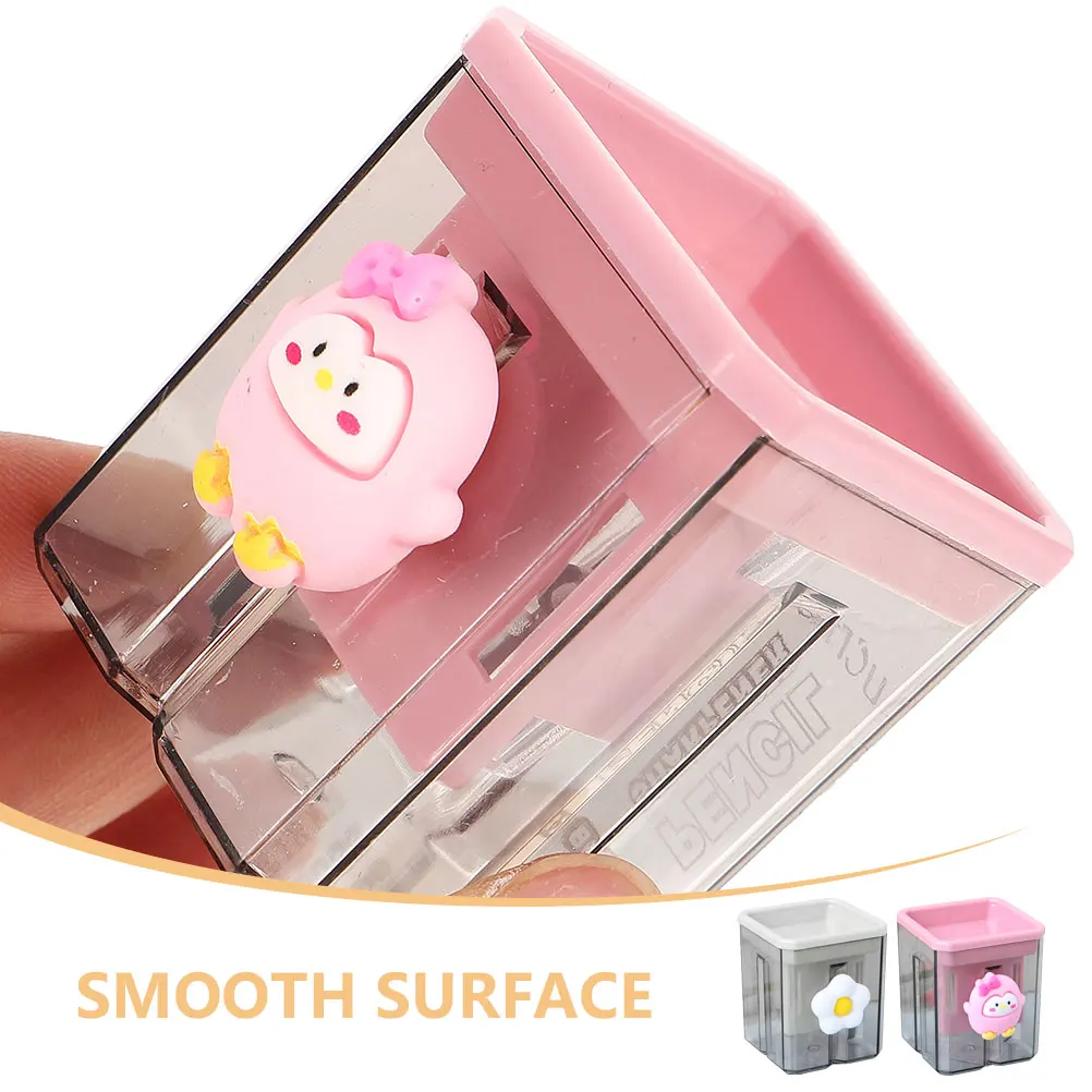 

2 Pcs Cartoon Pencil Sharpener Sharpners Accessory Sharper Shoeware Plastic Office Sharperner