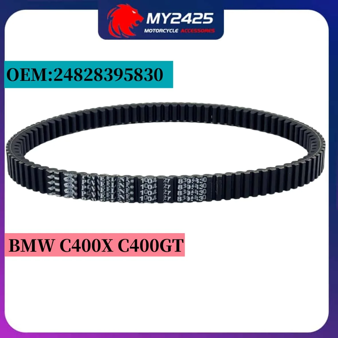 

OEM 24828395830 Ремень привода для BMW C400X C400GT ABS SE ABS 0C06 0C61 0C09 0C31 K09 K08 C400 X C400 GT приводной ремень