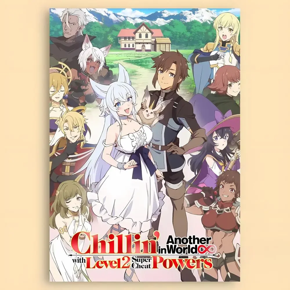 C-Chillin in Another World with Level 2 Super Cheat Powers Poster Wall Art Living Room Bedroom for Decor Enthusiasts
