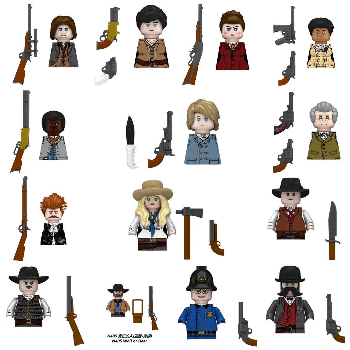 Decoration RDR2 Game Character Mini Action Model Figures Doll Western Cowboy Police Cartoon