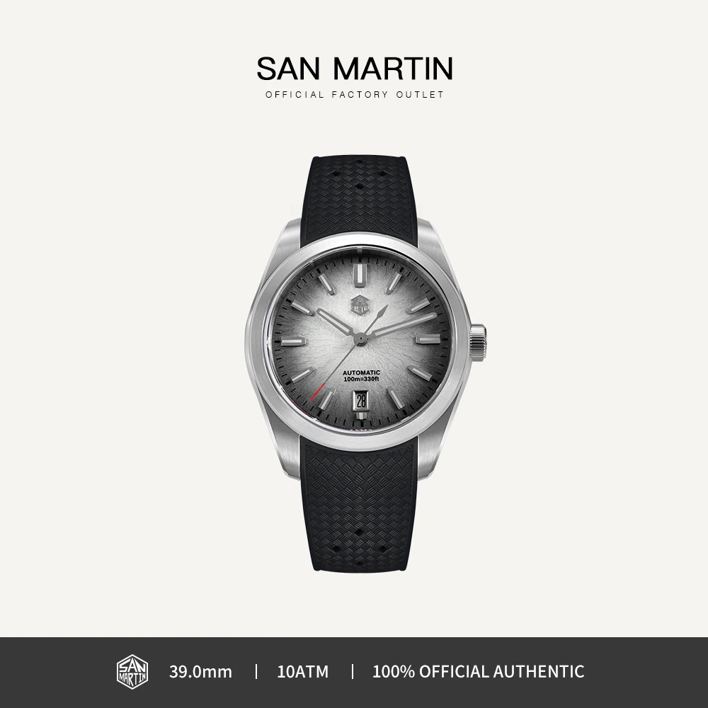 

San Martin FKM 36/39/42mm Men's Luxury Dress Stainless Steel Automatic Mechanical Watch Miyota 9015 Swimming Waterproof SN0144