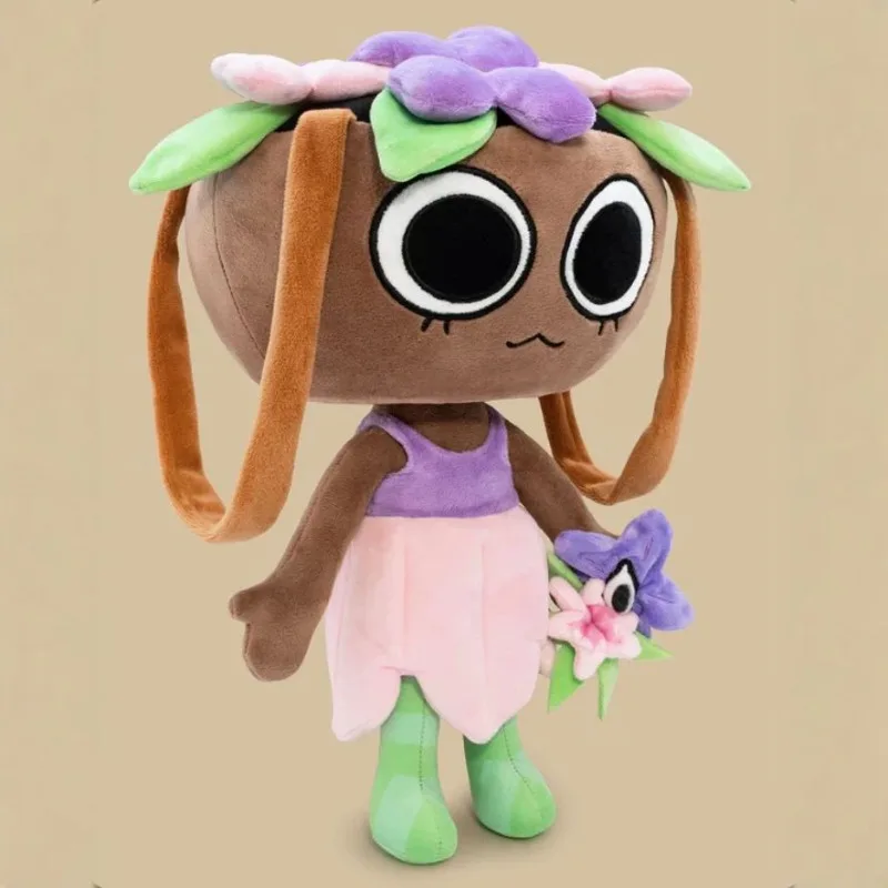 Bassie Scraps Dandy's World Plush Toy Cute Flower Head Wearing Stuffed Doll Game Character Plushie Gift