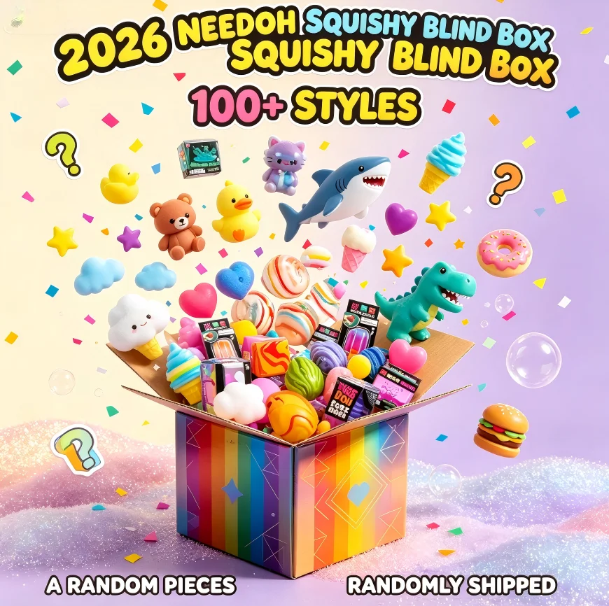 2pc | 100+Pcs Surprise Box Toys, Novelty Stress Relief Toys, Assorted Squishy Figures Blind Box. Fun Mystery Toys, Fidget Toys For Stress Relief, Surprise Party Favors. Slow Rebound, Perfect For Stress Relief And Sensory Play.