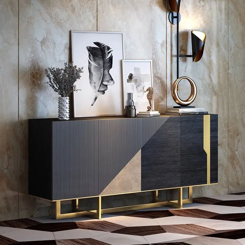 

dining side cabinet, modern simple living room storage cabinet integrated against the wall into the door cabinet partition