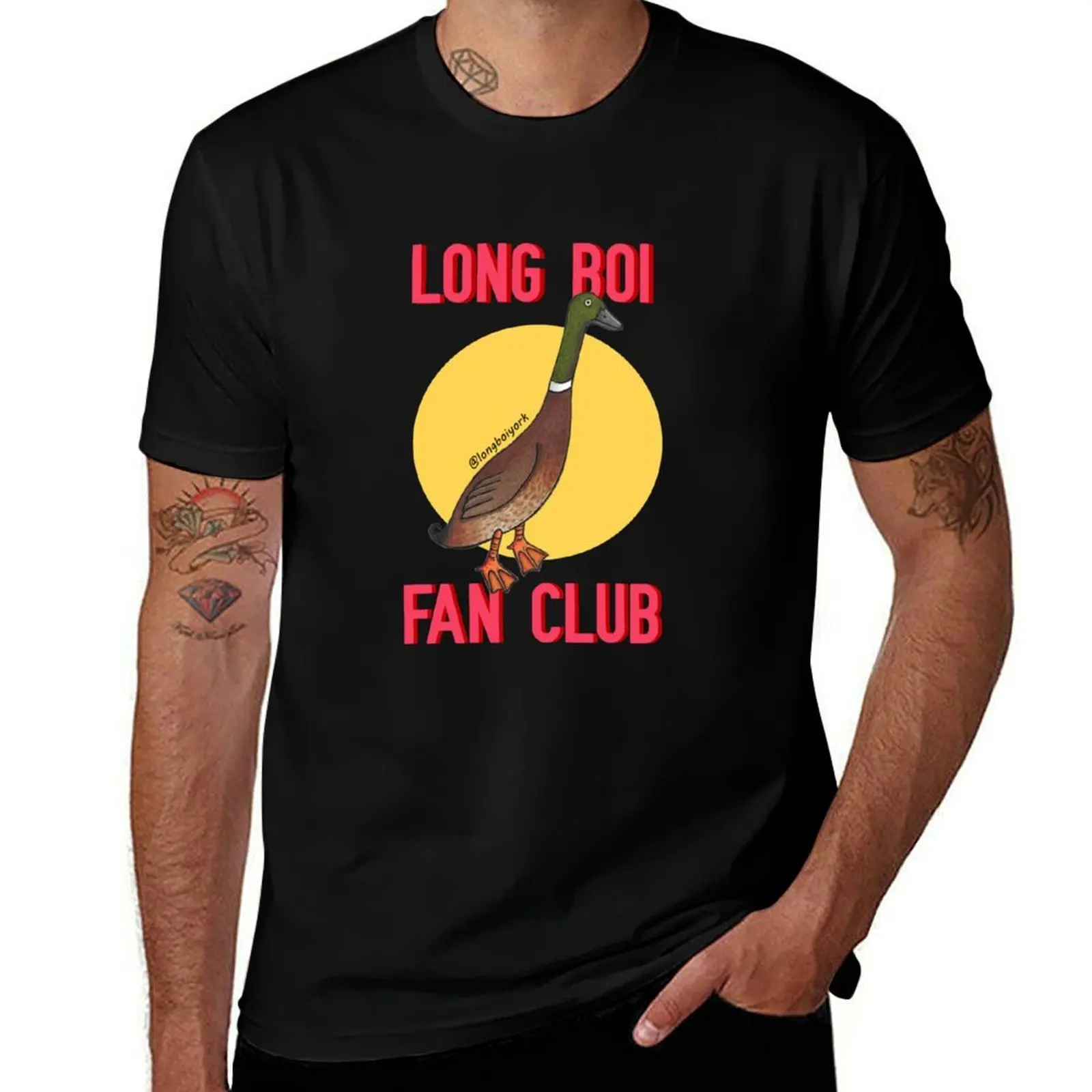 

Long Boi Fan Club (Yellow) T-Shirt t shirt man luxury anime t shirts for man T-Shirt