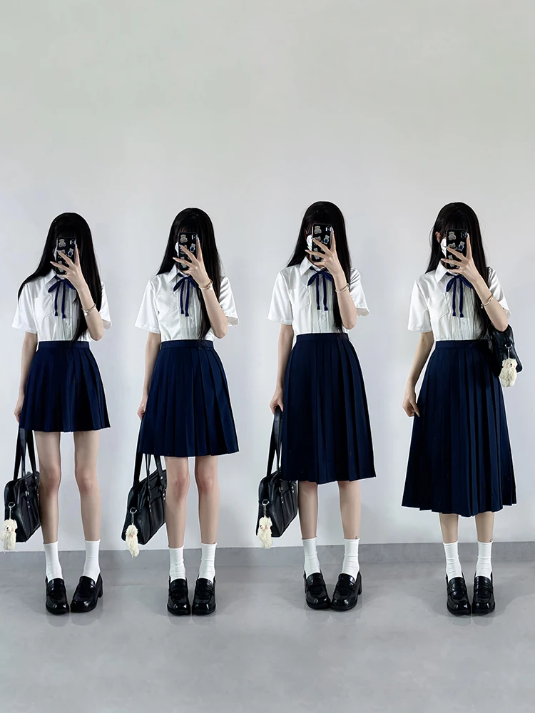 

Оригинальная юбка Jk orm Pure Color, студенческая юбка с фото, женская базовая плиссированная юбка длиной f, повседневная юбка с высокой талией