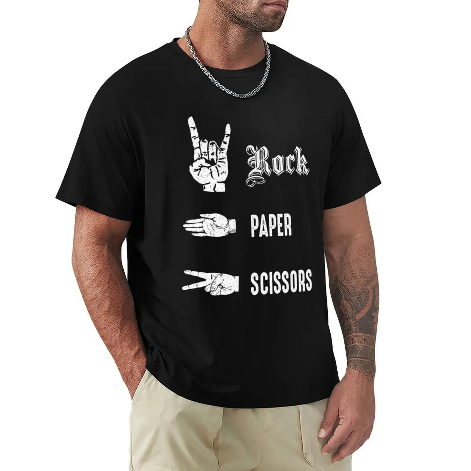 

Rock Paper Scissors T-Shirt Soft Touch Basic Cotton T-Shirt