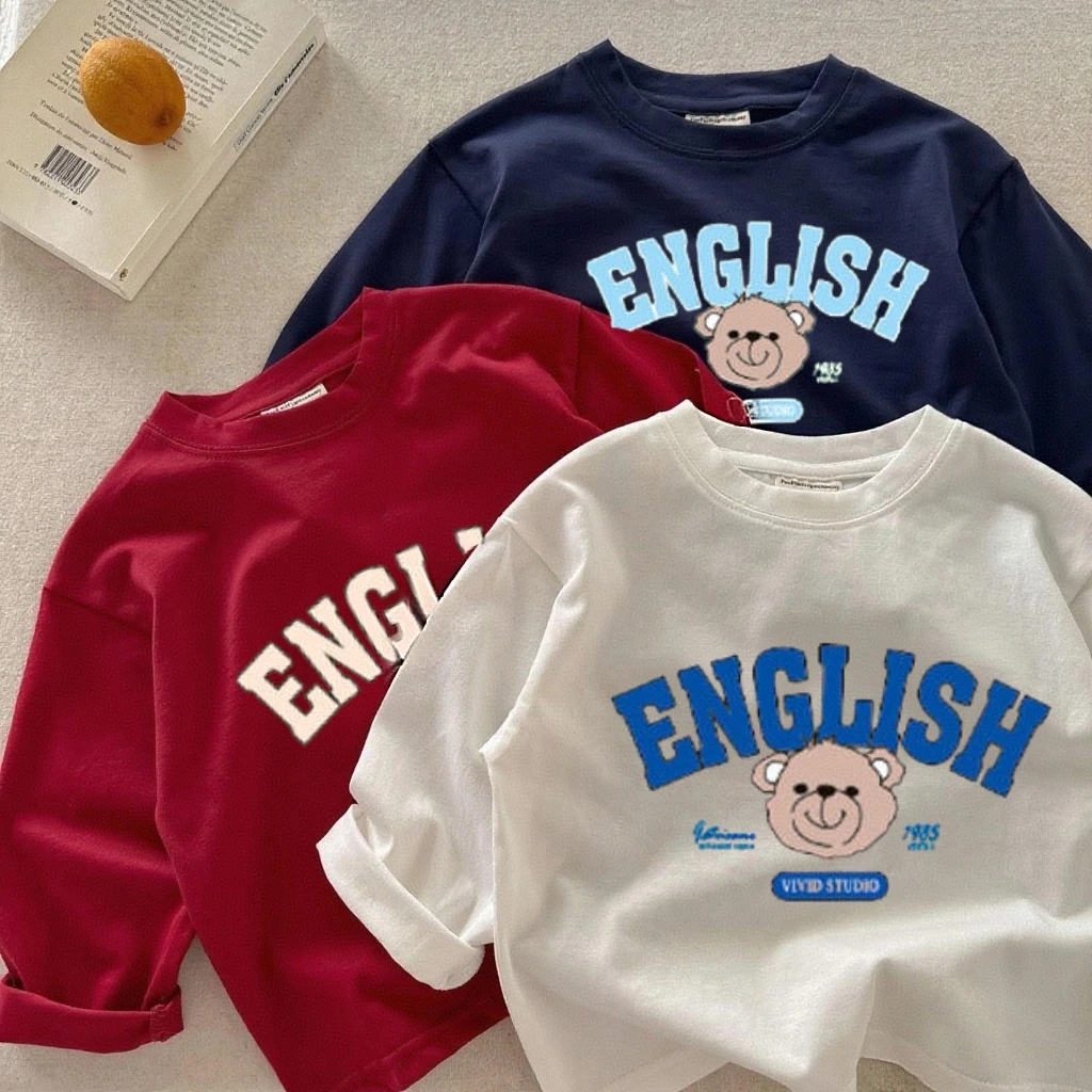 9m-7y Kinder Kleidung Koreanischen Stil Mode Jungen Mädchen Langarm T-shirt Oansatz Pullover Bluse Casual Cartoon Basis Shirt Kind