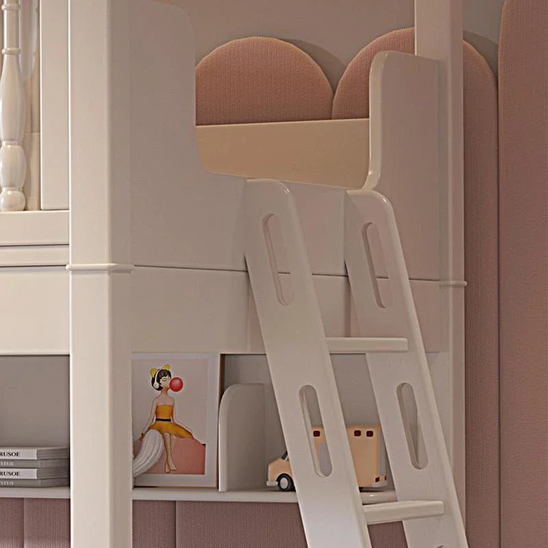 Large Storage Space Cute Design Guardrail Bunk Kinderbett Bedroom Furniture