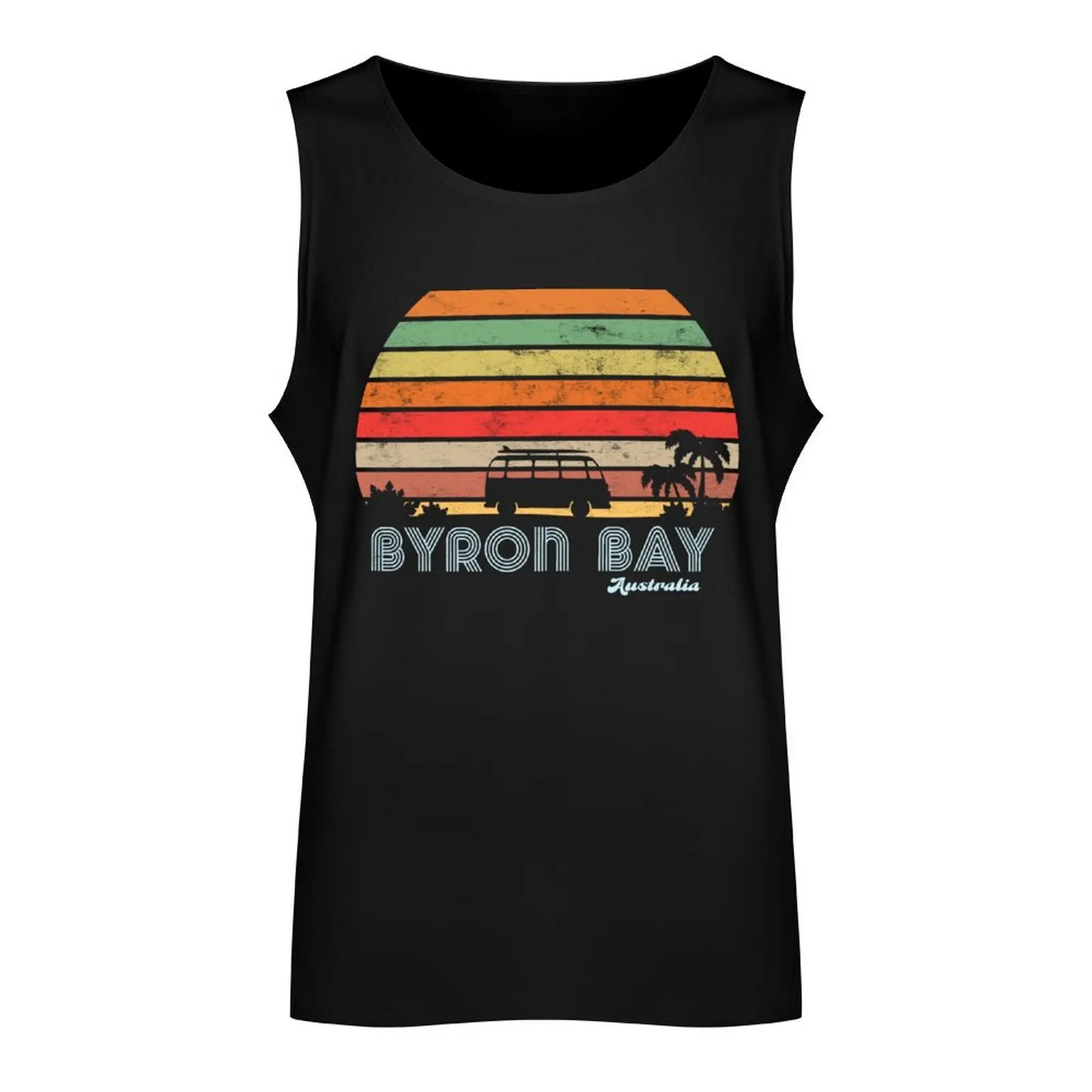 Byron Bay Retro Tank Top vest men Sports shirt man best selling products anime gym