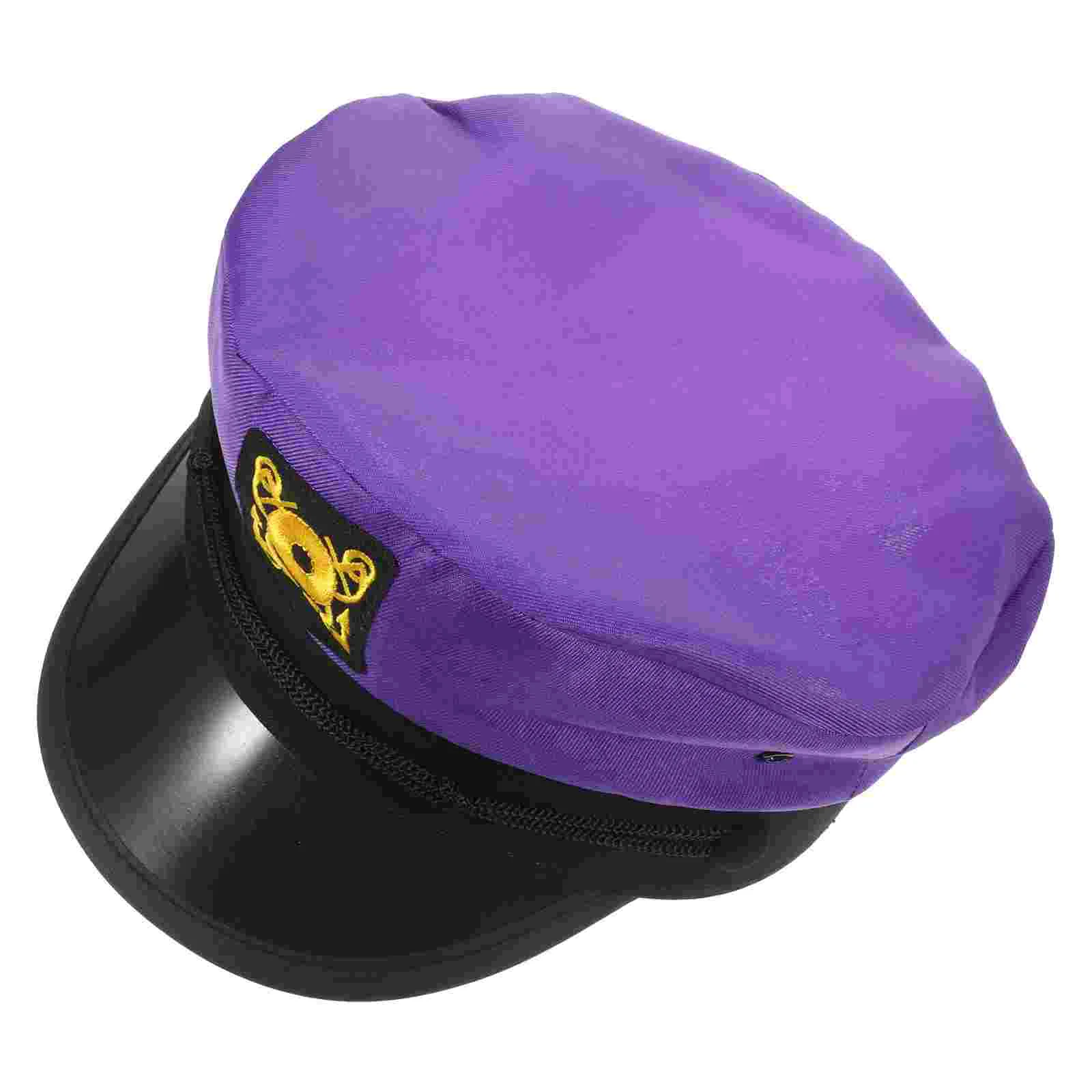 Accessories Captain Yacht Sailor Hat Adjustable Clothing Navy (Purple) Child Caps for Men Polyester Captains Hats Cosplay