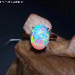 925 Sterling Silver Rings Colorful Oval Opal Rings Fashion Jewelry Set Rhinestone Wedding Rings Ladies Luxury Jewelry