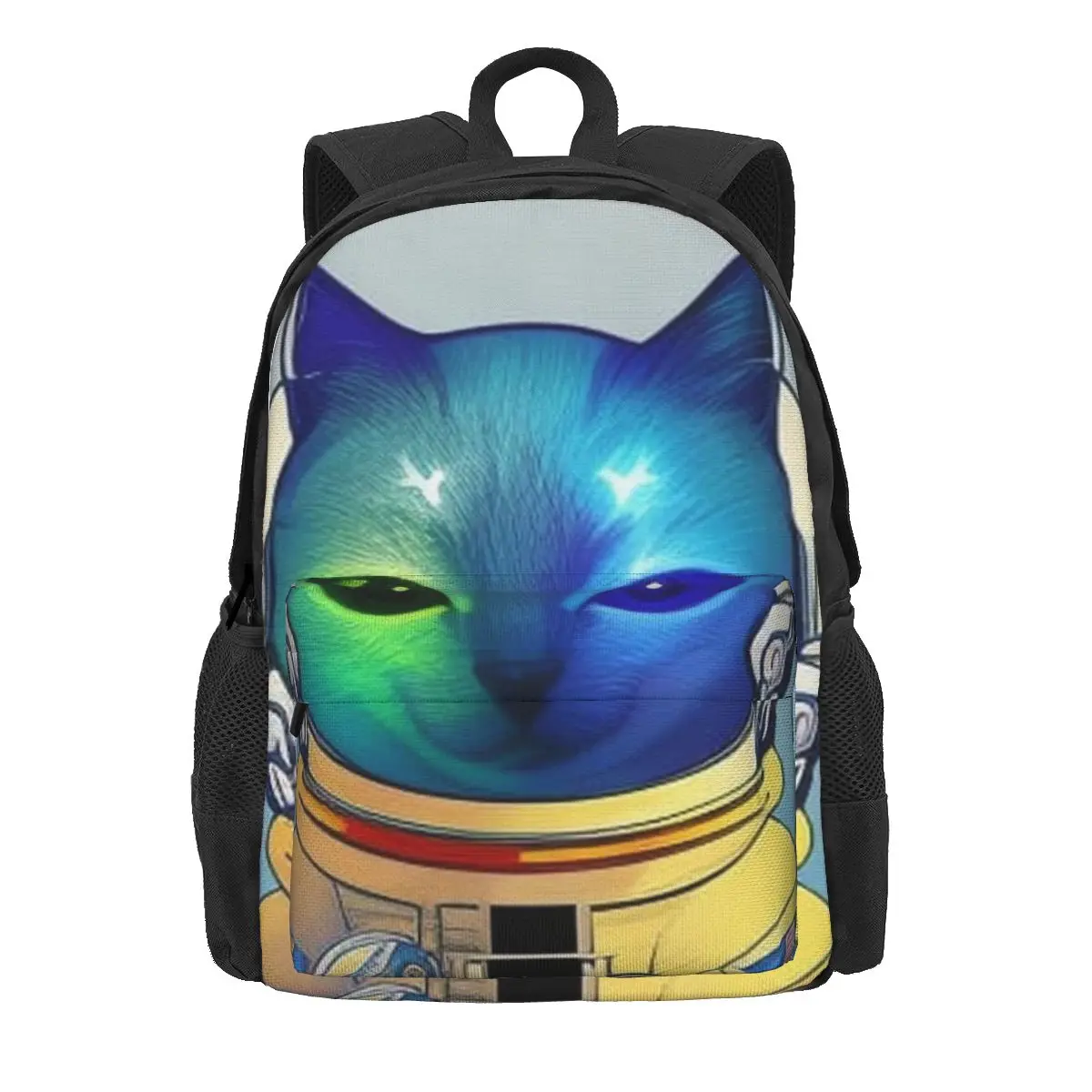 Pop Art Space Cat Mochilas para meninos e meninas, mochilas escolares infantis, mochila infantil dos desenhos animados, bolsa de ombro para laptop