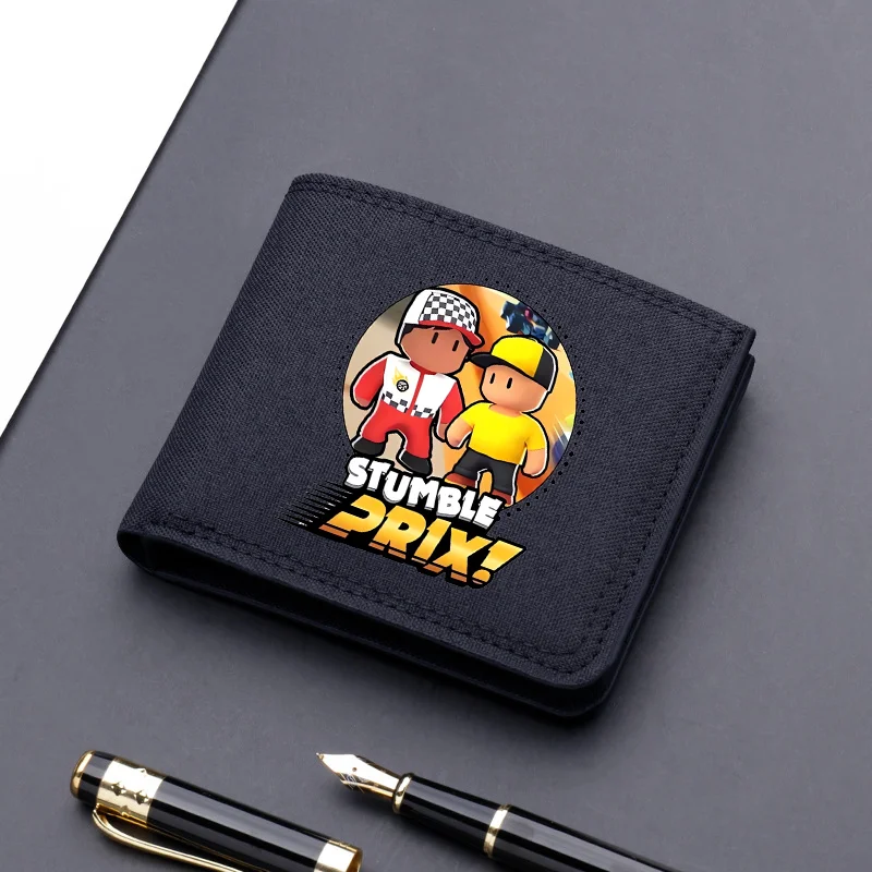 Stumble Guys Short Wallet Coin Wallets Cartoon Wallet Cute Card Holders Hasp Multi-card Slot Children Coin Purse Birthday Gifts