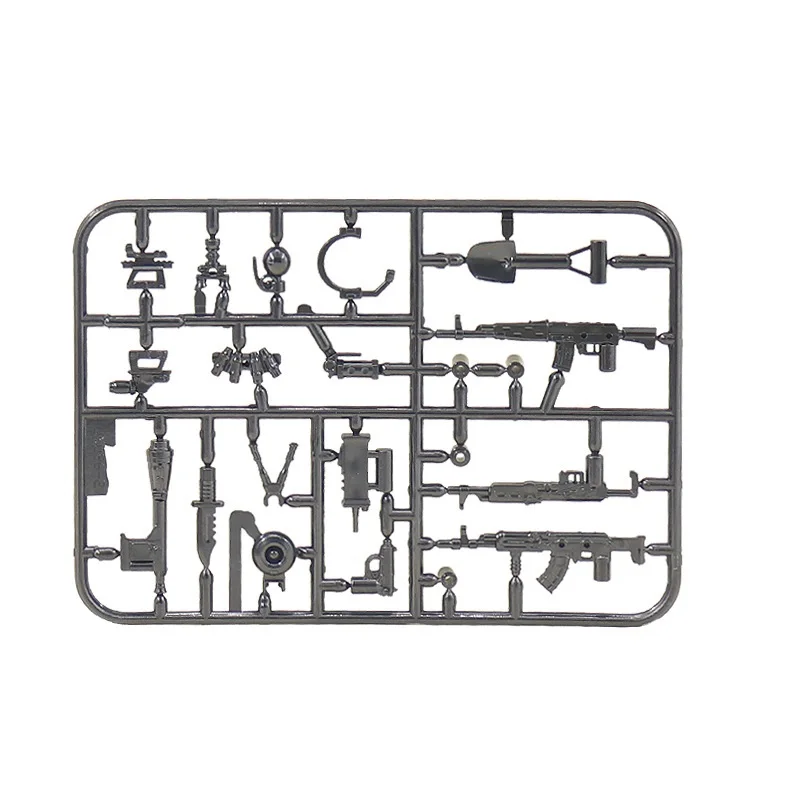 MOC Military Weapon Accessories SWAT Special Forces Army Soldier Gun Mini Action Figures Building Blocks Bricks Toys for Boys