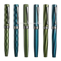 Hongdian N11 Modern Geometry Metal Fountain Pen 35# Nib Blade Cutting Shape School Office Supplies Writing Stationery Gift Pen