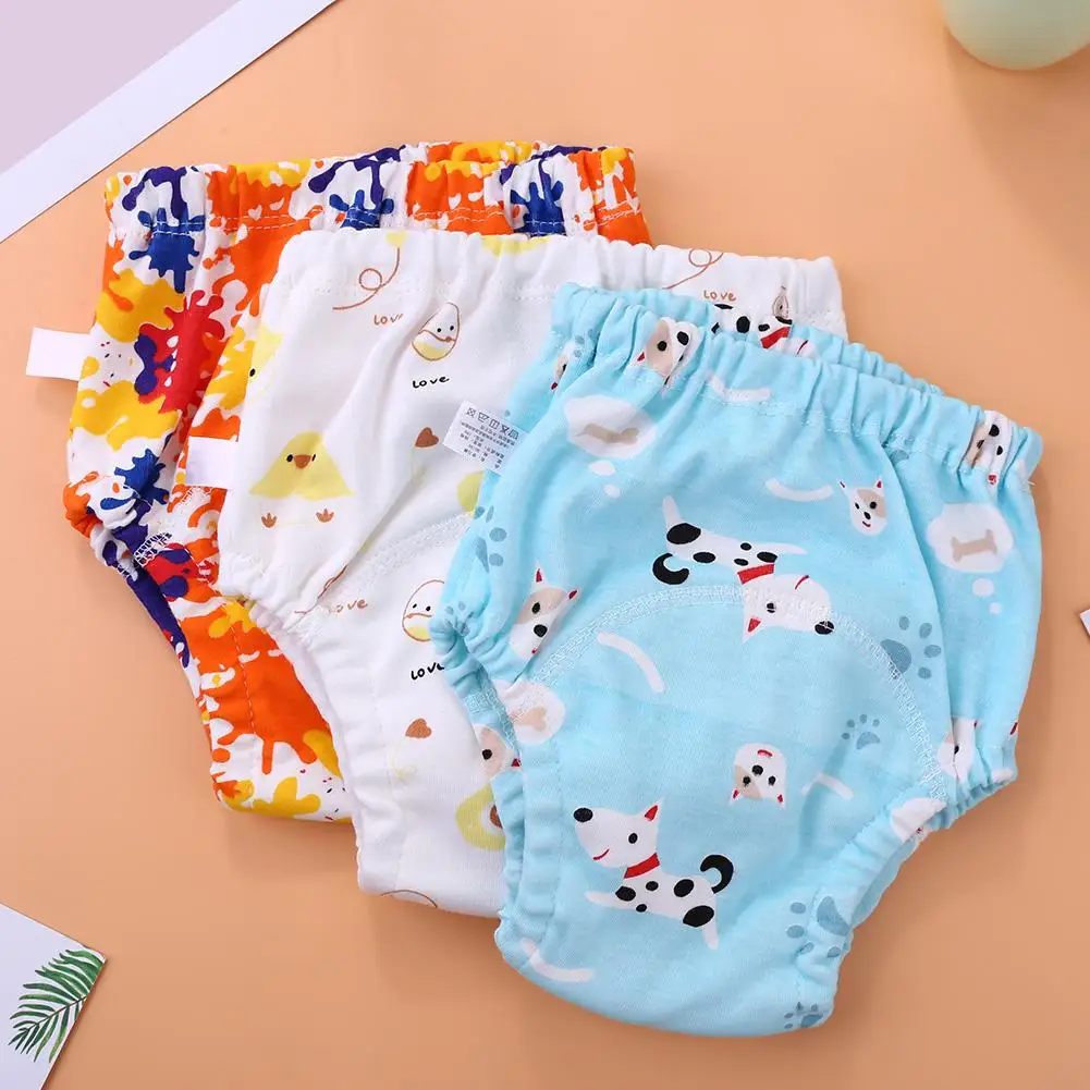 

10PC Waterproof Reusable Cotton Baby Training Pants Infant Shorts Underwear Cloth Baby Diaper Nappies Panties Nappy Changing