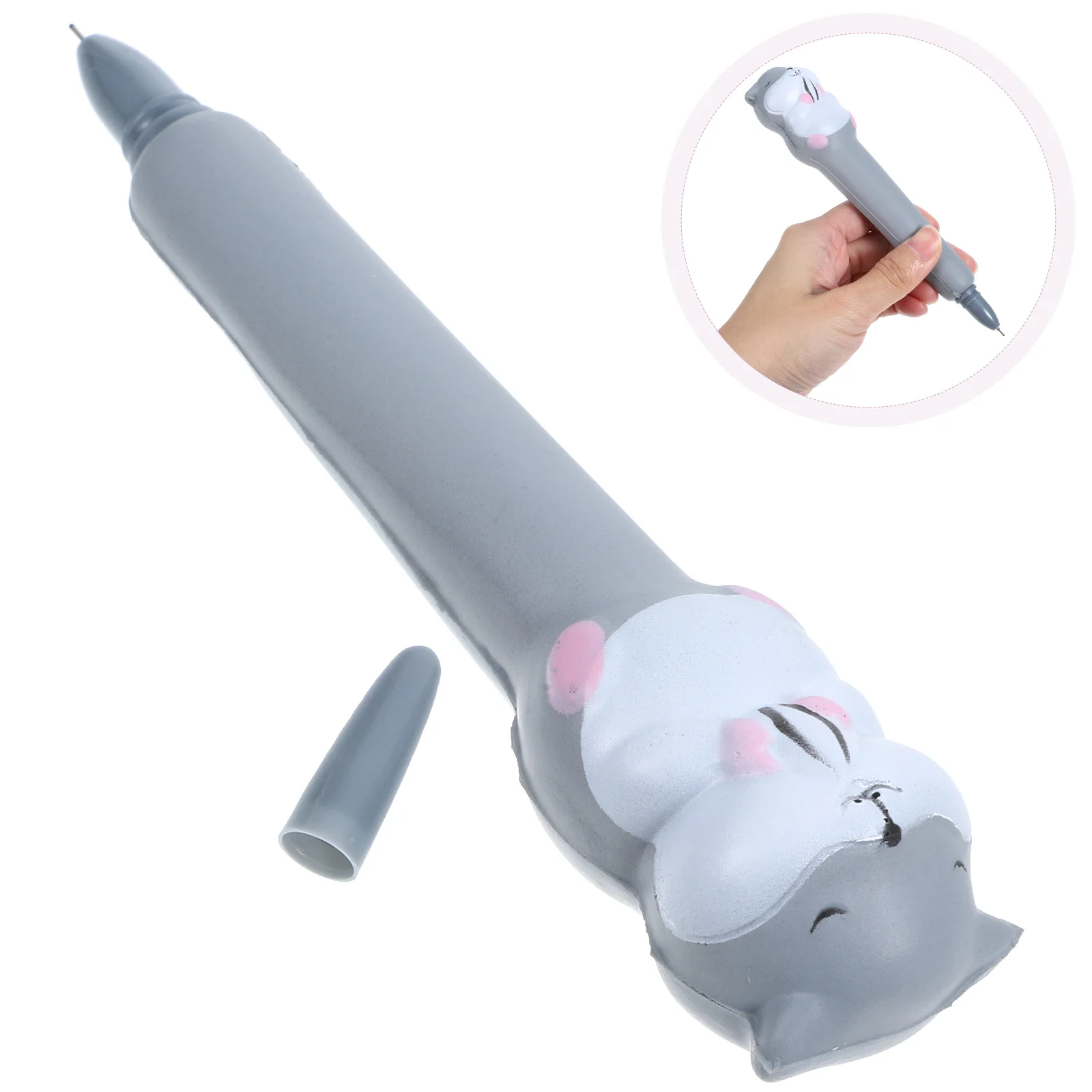 

Grey Hamster Neutral Pen Lovely Gel Kawaii Pens Cute for School Supplies Cartoon Teens Creative