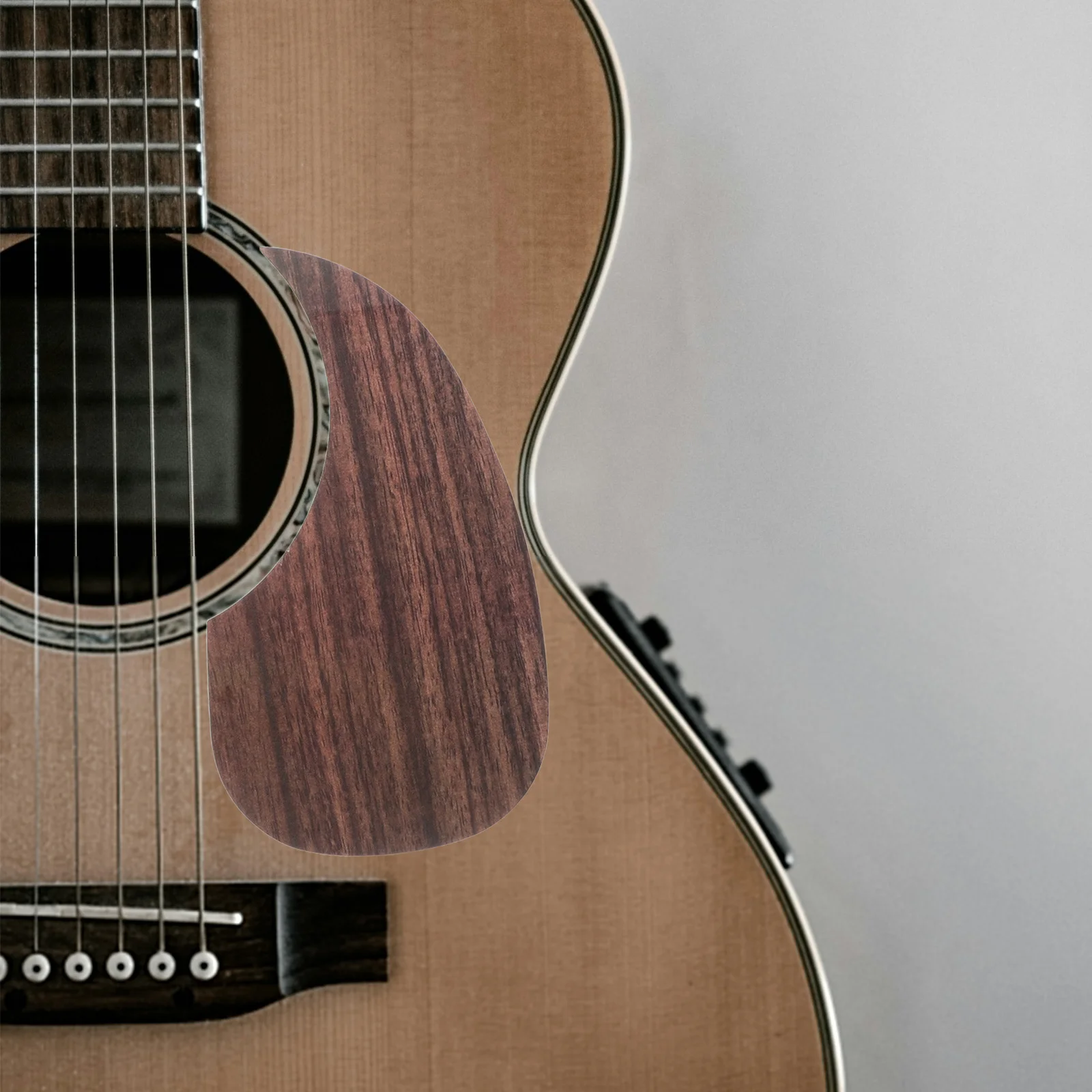 

2Pcs Walnut Rosewood Guitar Pickguard Sticker 39-41 Inch Acoustic Protection Easy Installation Wood Grain Guitar Pickguard