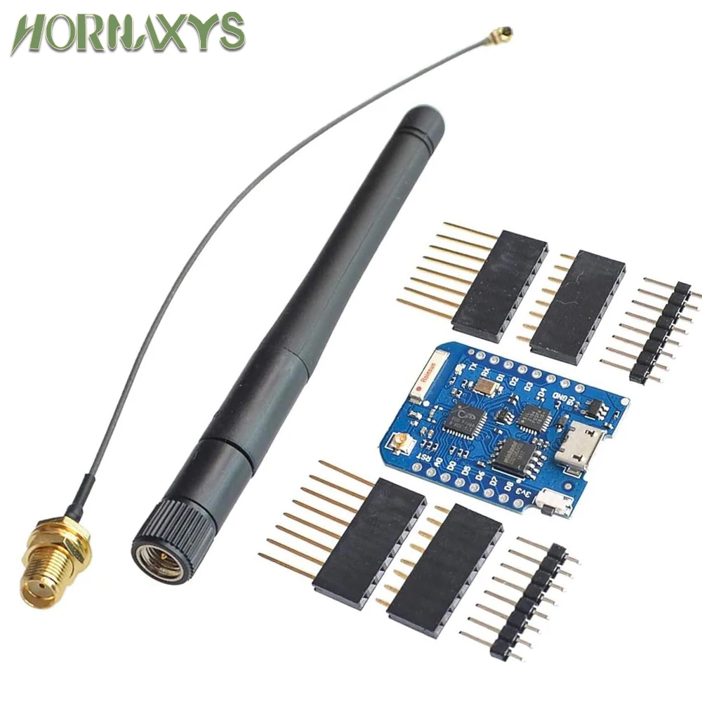 WEMOS D1 Mini Pro 4M 16M Bytes External Antenna Connector NodeMCU Based ESP8266 ESP-8266EX CP2104 WIFI Development Board Micro