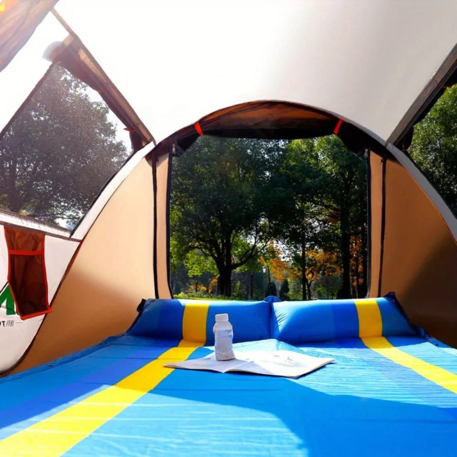 Einfaches Pop-Up-Zelt für 34-Personen, automatischer Aufbau, 2 Türen, sofortige Familienzelte für Camping, Wandern, Reisen, tragbares Zelt mit Tragkraft