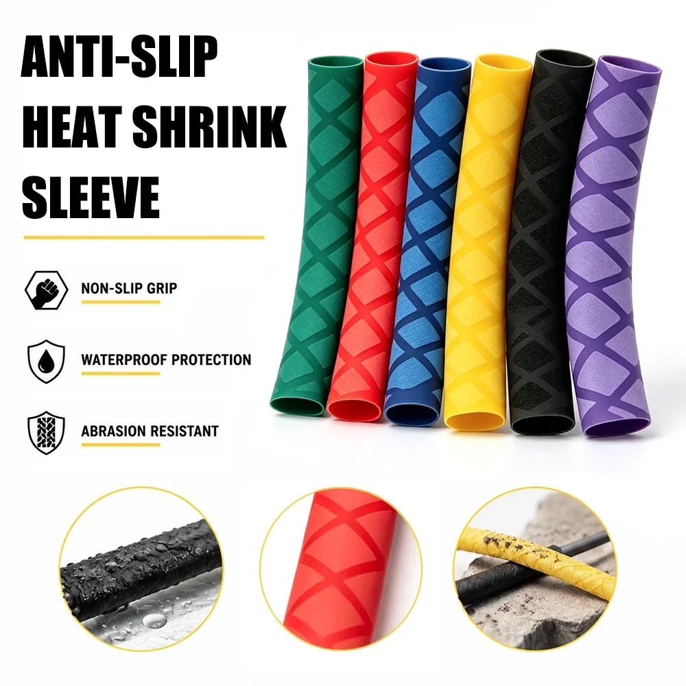 Anti-slip Heat Shrink Tube for Fishing Rod DIY Electrical Insulation 6Colors insulating 2M 15/18/20/22/25/28/30/35/40/45/50mm