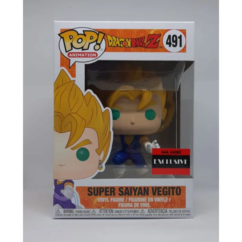 FUNKO POP animación Super Saiyan Vegito POP vinilo figura de acción muñecas juguetes Super Saiyan Vegito # 491 Figuras de anime Regalo
