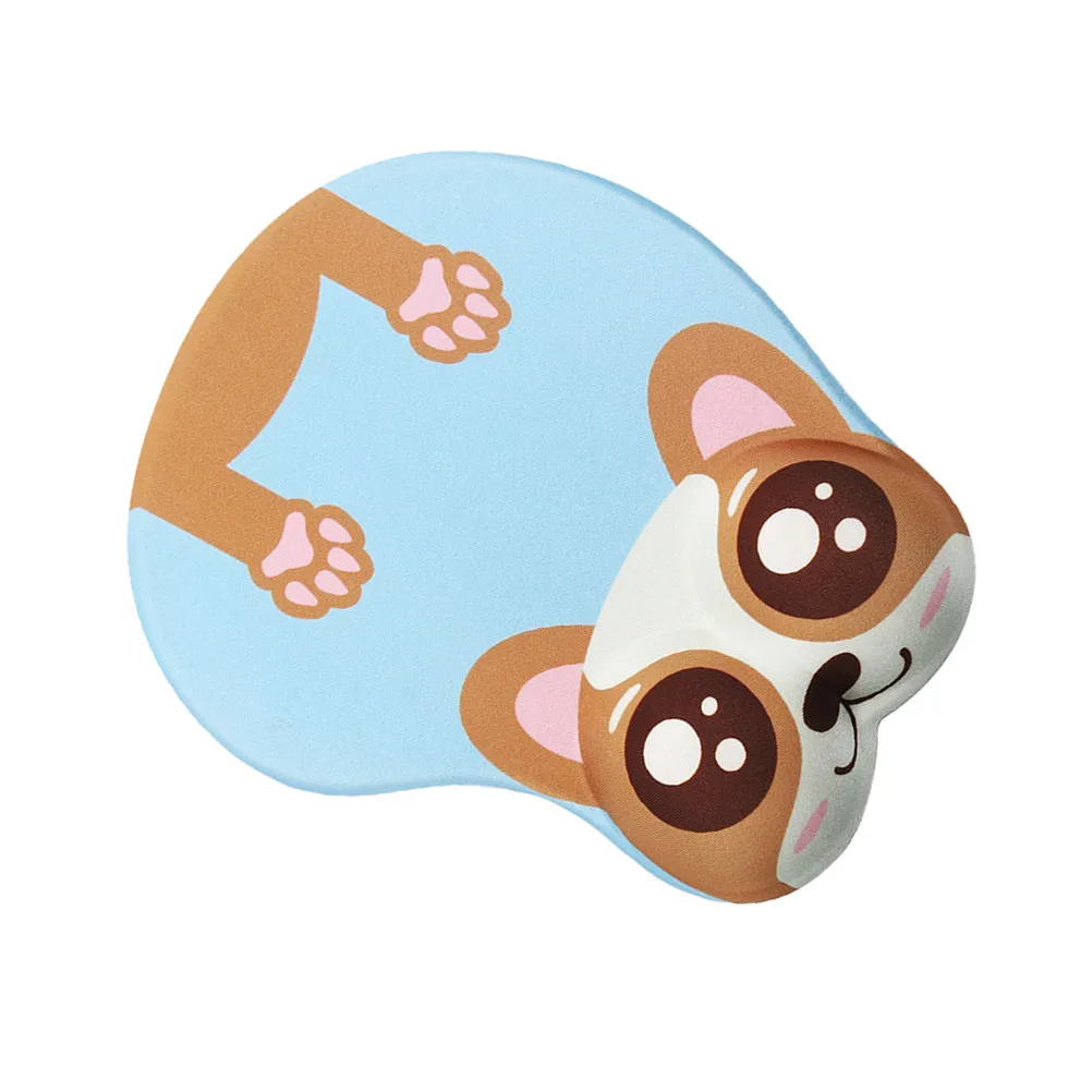 

Cute Animals Wrist Rest Pad Mouse Ergonomics Mousepad Computer Dog Pads for Desk Cushion