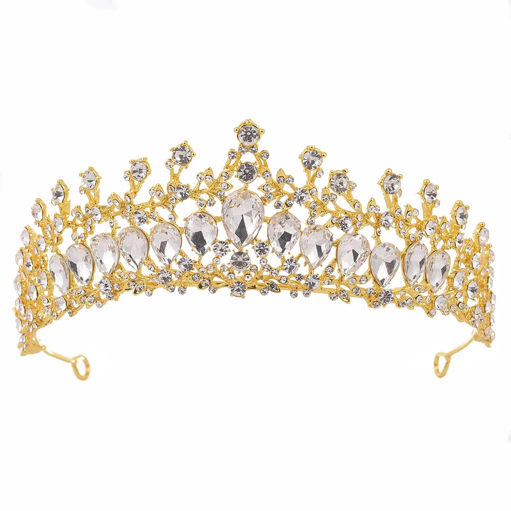 Fashion Gold Silver Color Crystal Rhinestone Tiara And Crowns For Princess Women Diadems Bridal Wedding Hair Accessories