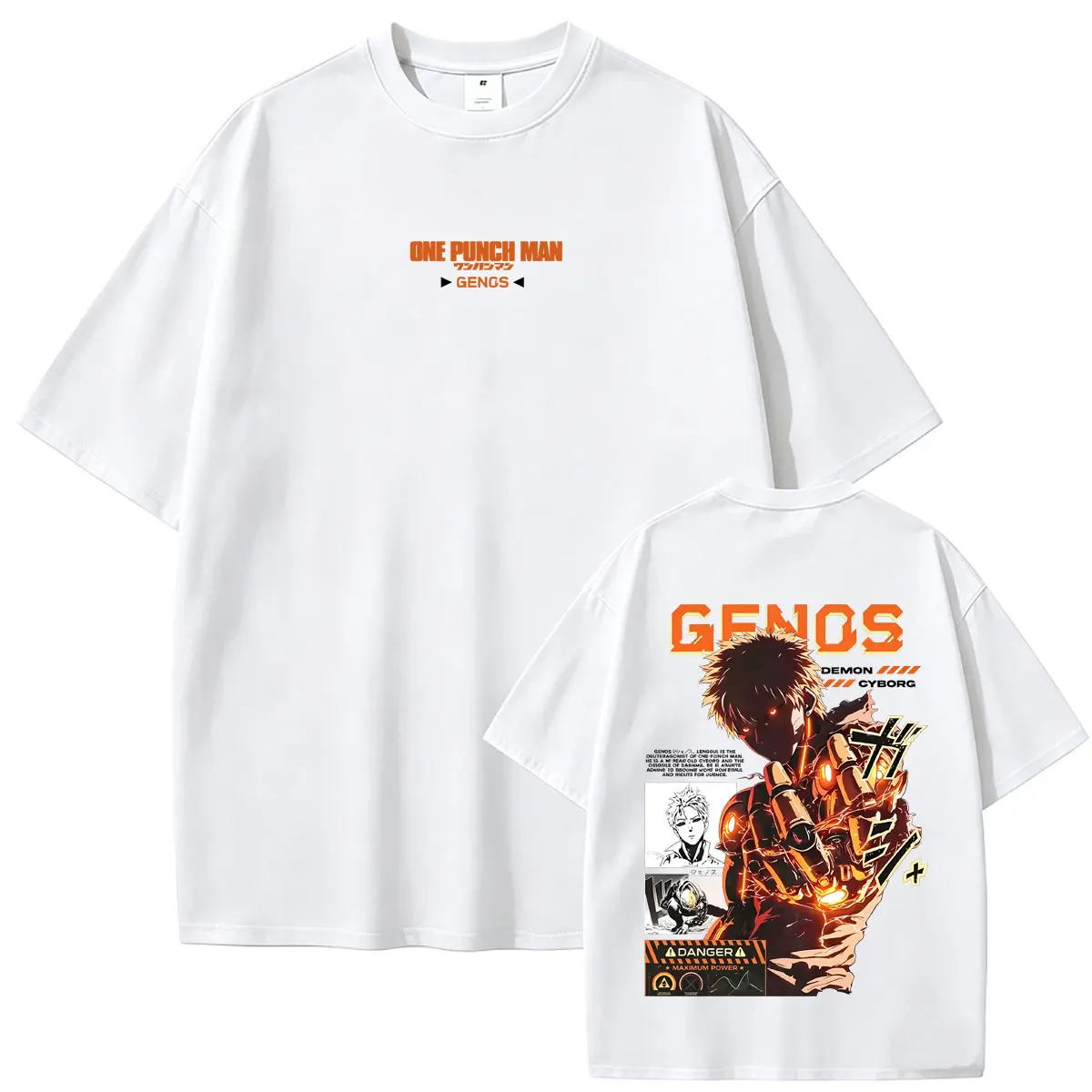 Anime One Punch Man T-Shirt Manga Genos Grafik-T-Shirts Sommer Herren Damen Kleidung Lässiges T-Shirt Unisex Vintage Übergroße T-Shirts – Detail 5