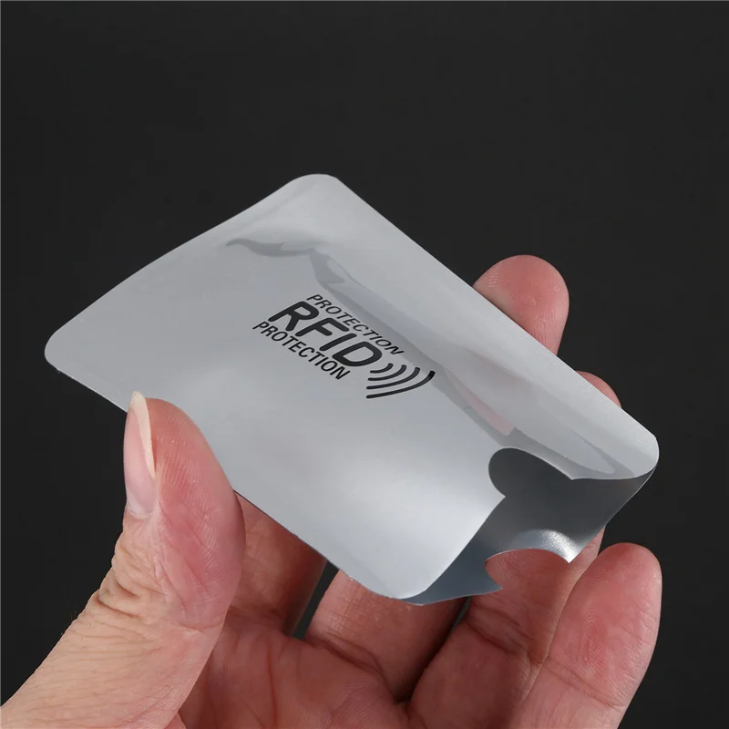 A68Z 100 個アルミ箔抗消磁カードカバー RFID シールドバッグ NFC クレジットカード盗難防止ブラシ ID カードプロテクター