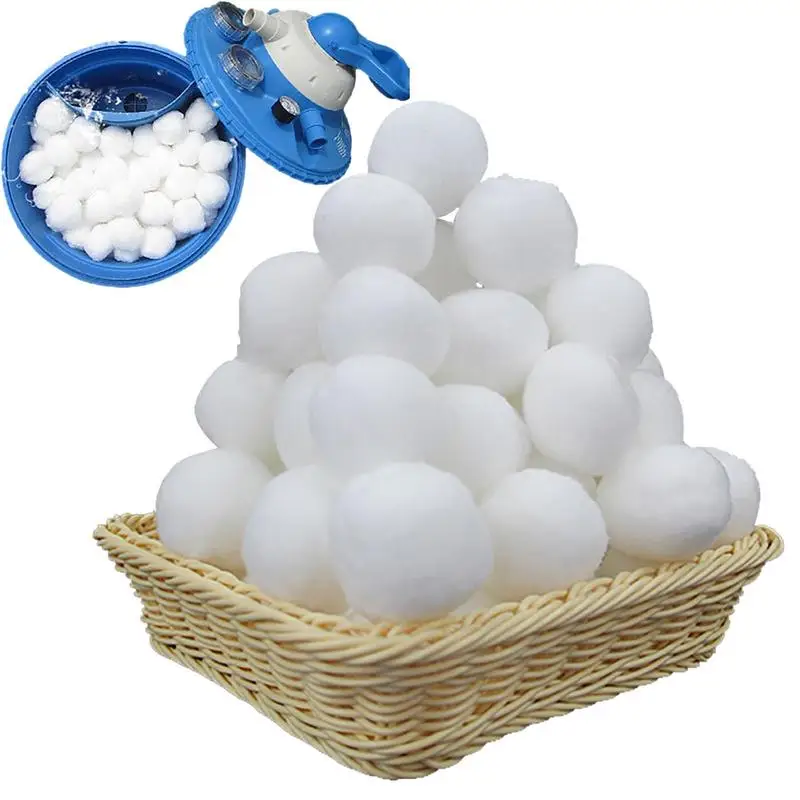 

Hot Tub Filter Balls for Swimming Pools Fish Tank Filter Media with Bag Reusable Filter Media for Swimming Pools Hot Springs