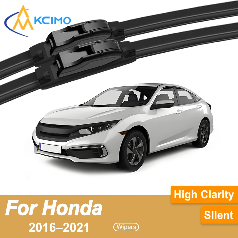 

Premium Rubber Durable Silent All-Weather Windshield Wiper Blades 2pcs for Honda Civic 10 FC 2016–2021 Front Wiper Blades Set