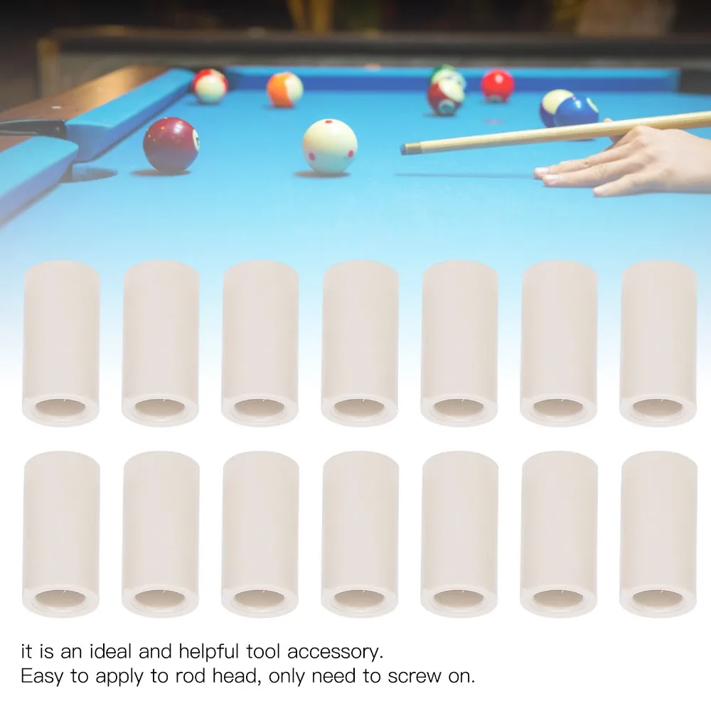 

40pcs White Pool Stick Tips Fiber Slip On Pool Cue Ferrules White Fiber Tubes Billiard Cue Ferrules Pool Cue Repair