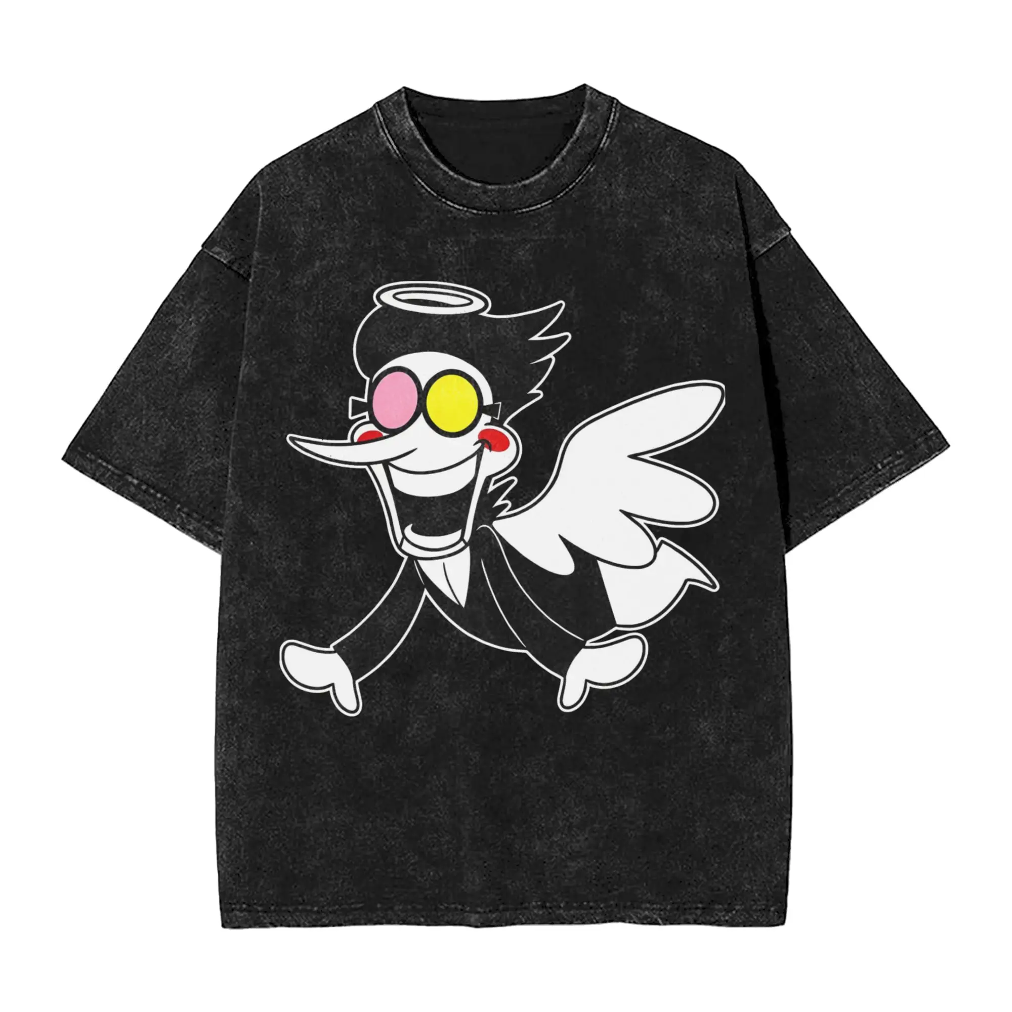 Deltarune Press For Help  Washed T Shirts Streetwear Vintage T-Shirts  Tee Shirt for Men Women Cotton Street Graphic Printed