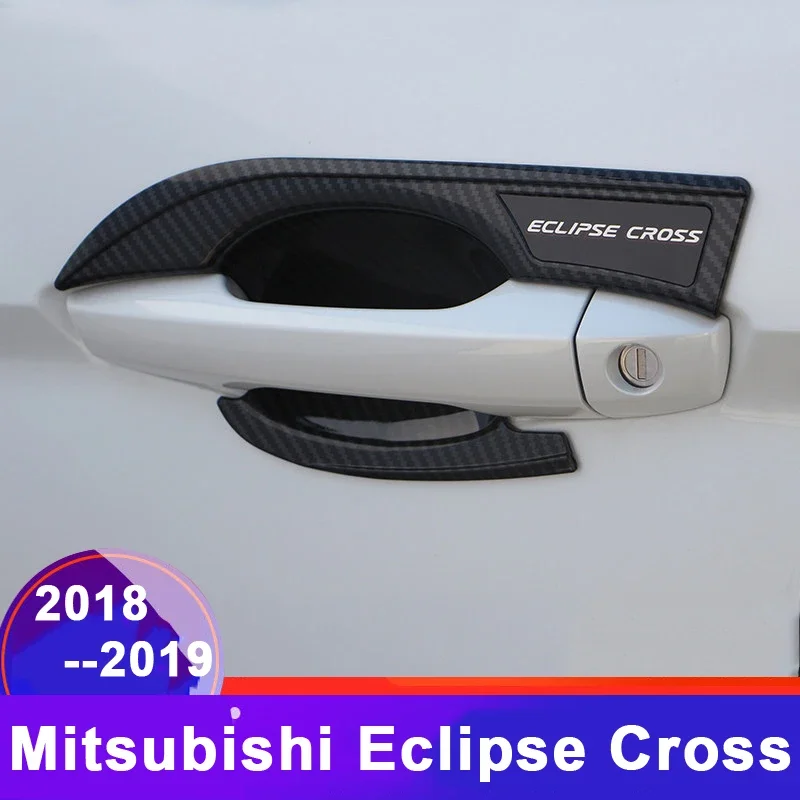 Car External Outer Door Handle Catch Cover Door Bowl Protection Trim Sticker For Mitsubishi Eclipse Cross 2018-2022 Accessories