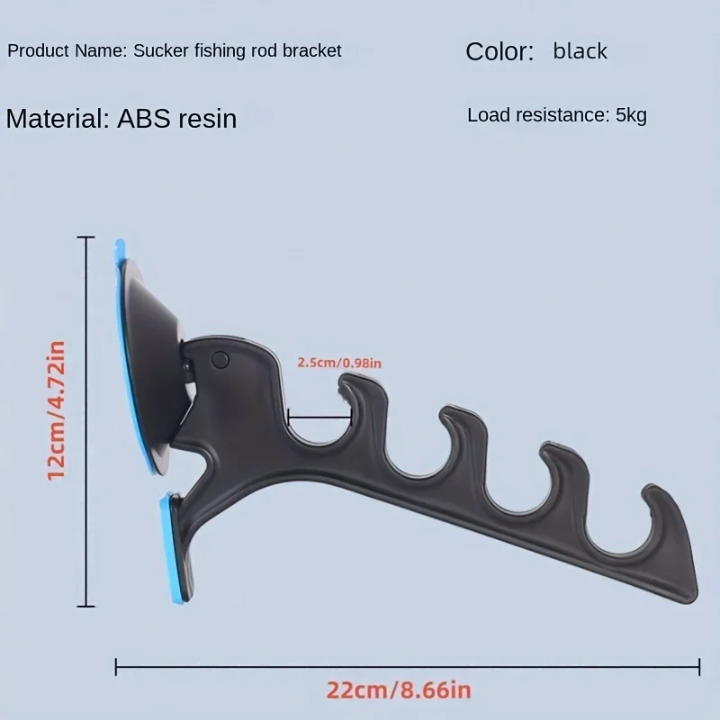1/2 Stück Angelrutenhalter für die Autobefestigung mit Saugnapf, Klippsensor, Meeresangelruten-Aufbewahrungsvorrichtung, Angelzubehör – Detail 4