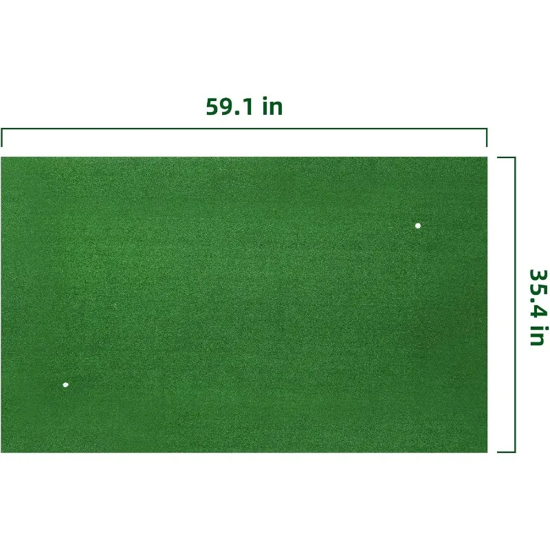 Golf Hitting Mat, 5 x 3 Feet, 5mm or 15mm Thick Base Commercial Grade Synthetic Turf, No Rubber Tees Included