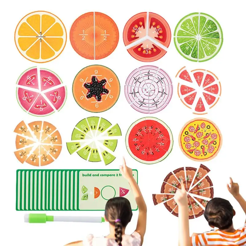 

Kids Fraction Activities Fruit Fractions Food Fractions Educational Indoor Games Math Teaching Aids Fruit Shape Early Learning