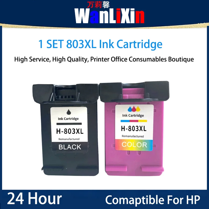 

1 SET 803XL Ink Cartridge Compatible For HP 2621 1112 2132 2131 2130 1111 1110 2623 2622 2628