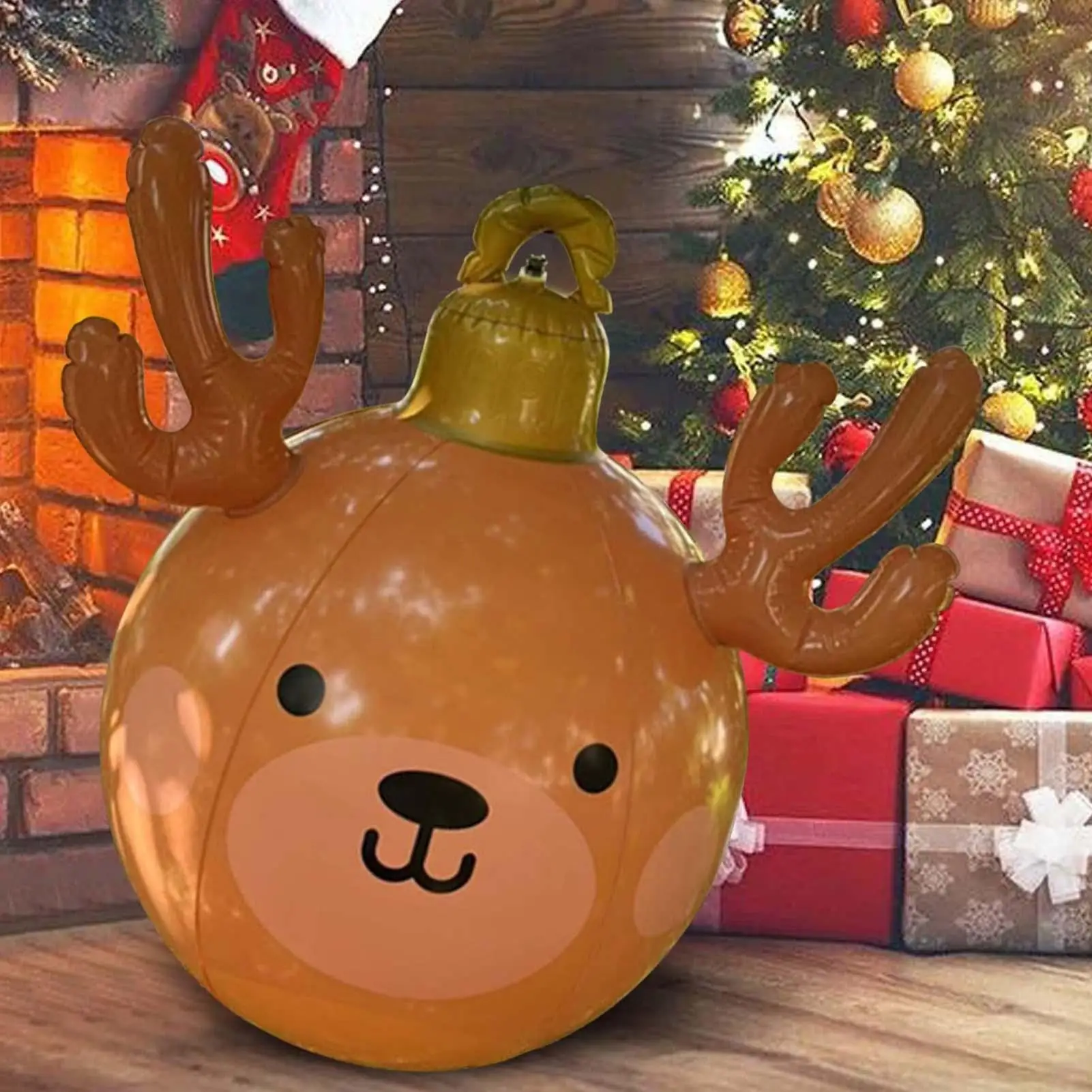 

Outdoor Christmas Deer Inflatable Ball Giant Inflatable Christmas Balls Seasonal Decor for School Pathway Thanksgiving Driveway